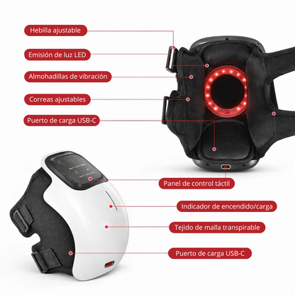 Healux™ Masajeador Vibratorio De Rodillas Con Terapia LED