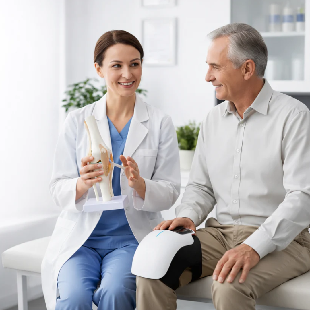 Healux™ Masajeador Vibratorio De Rodillas Con Terapia LED