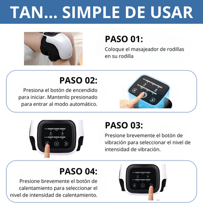 Healux™ Masajeador Vibratorio De Rodillas Con Terapia LED